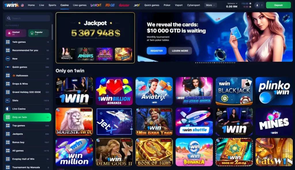 เกมพิเศษออนไลน์คาสิโน 1WIN